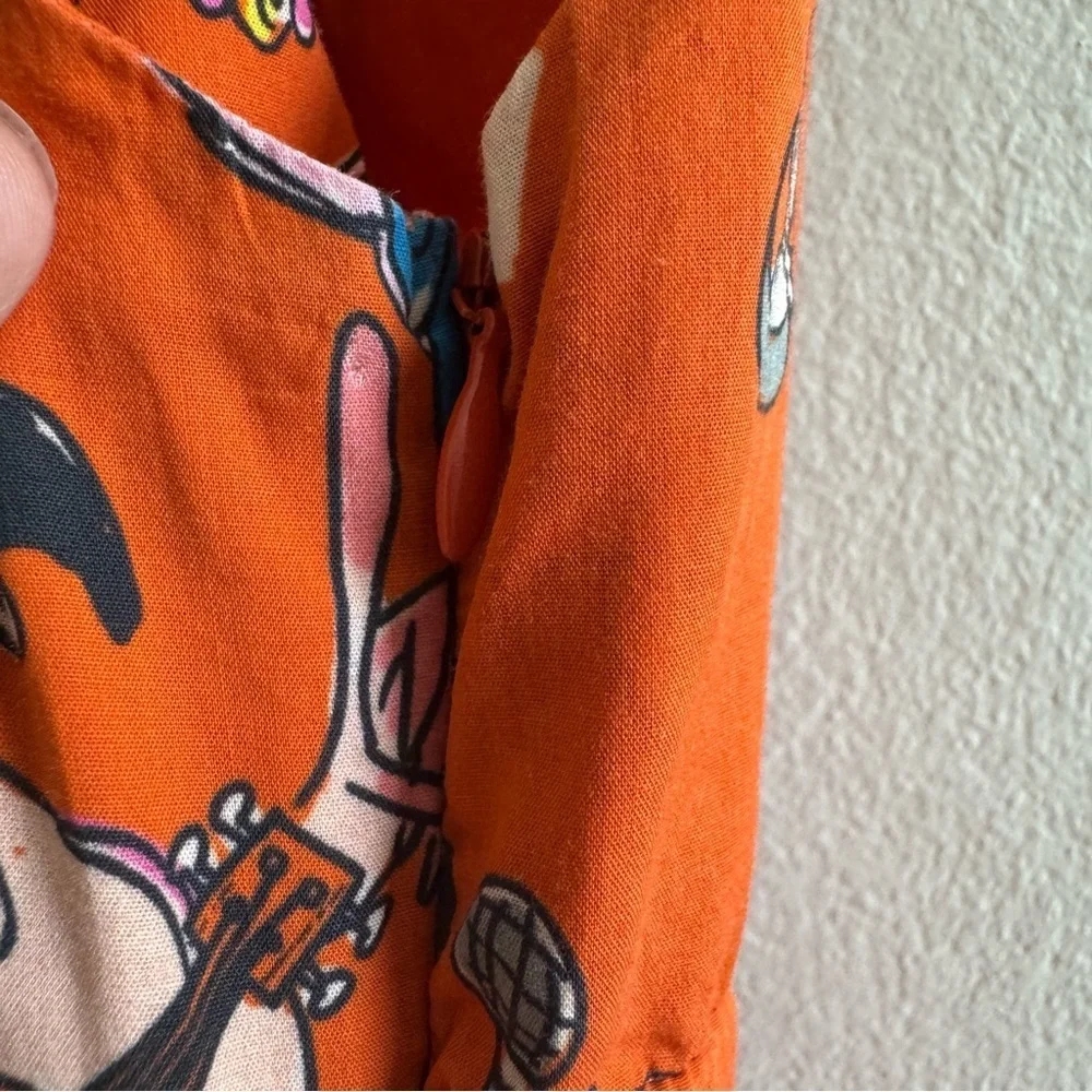 Stella McCartney Orange Flamingo Heart Tiered Dress in size 8 YR Girls